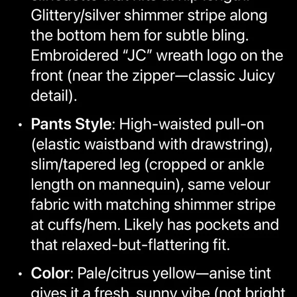 Juicy Couture Track Suit NWT - Picture 11 of 12